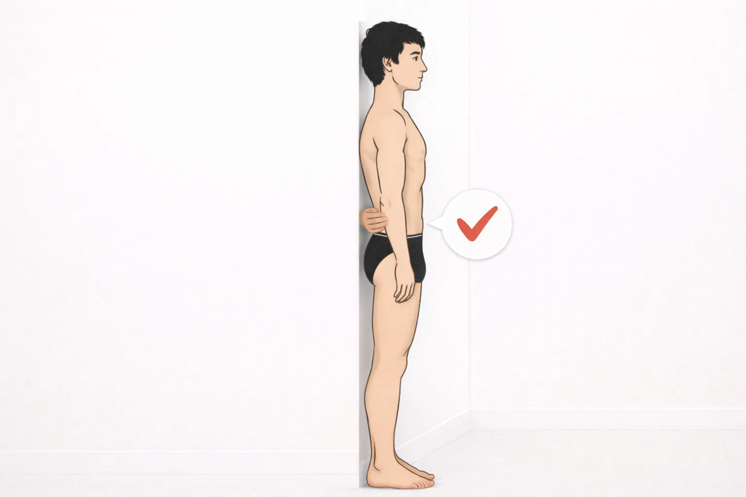 Тест у стены — правильное выполнение