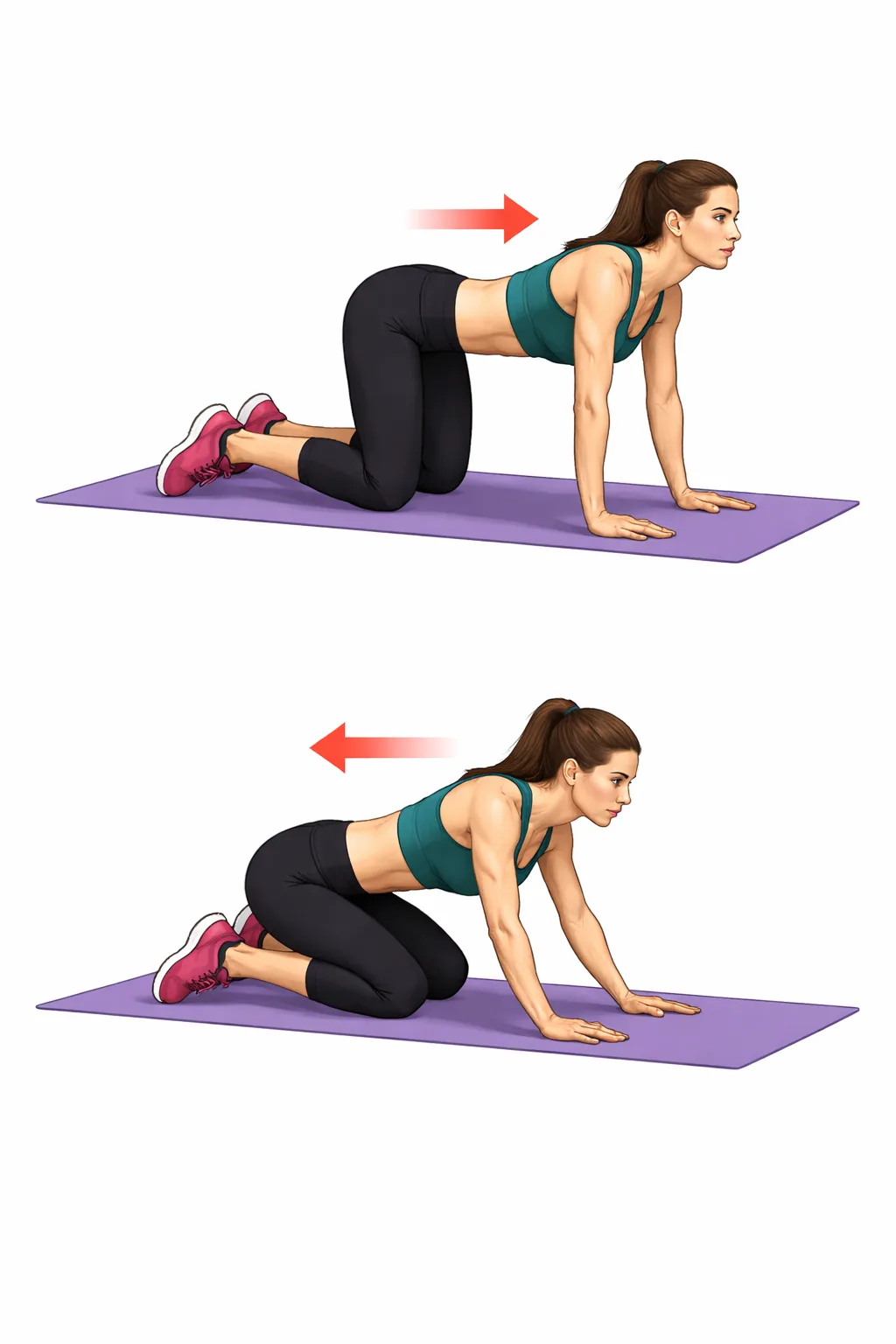 Раскачивание таза на четвереньках — 15 раз