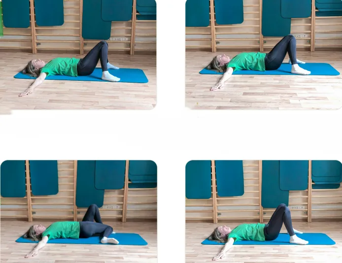 Диагональные касания — по 8 раз на ногу