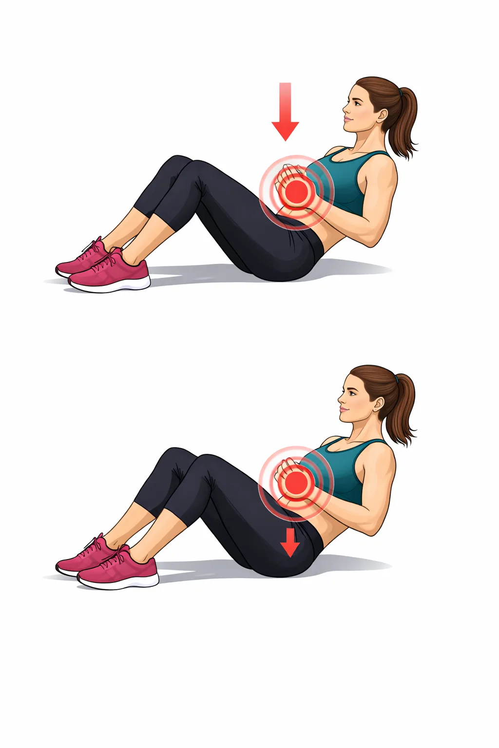 Финальные пульсации сидя — 3 подхода по 20 секунд