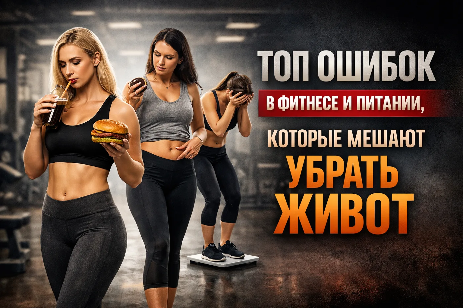 Топ ошибок в фитнесе и питании, которые мешают убрать живот