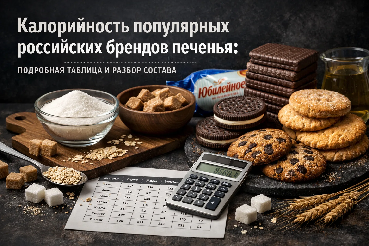 Калорийность популярных российских брендов печенья: подробная таблица и разбор состава