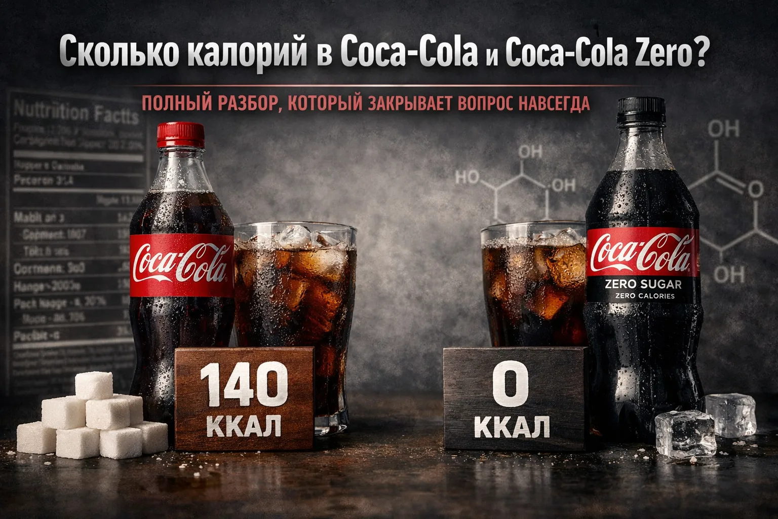 Сколько калорий в Coca-Cola и Coca-Cola Zero: полный разбор, который закрывает вопрос навсегда