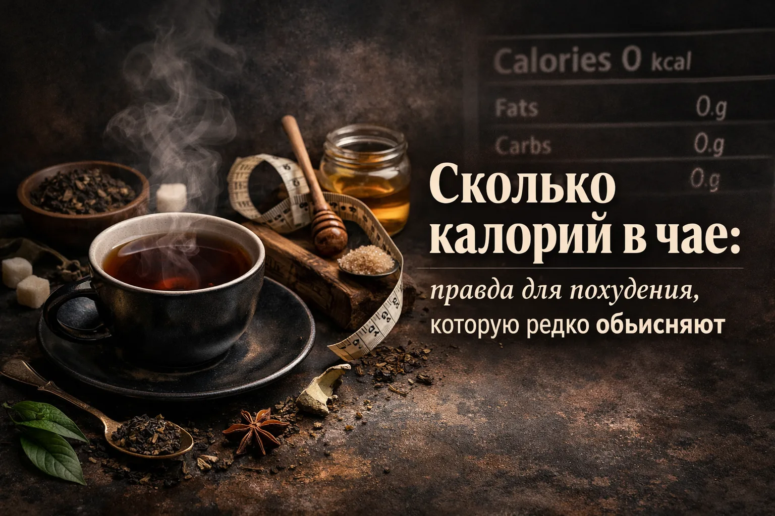 Сколько калорий в чае: правда для похудения, которую редко объясняют